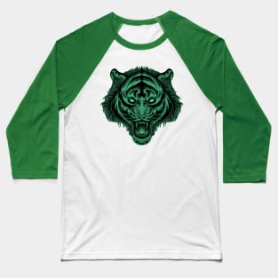 Green tiger head Baseball T-Shirt